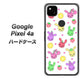 Google Pixel 4a AG826 フルーツうさぎのブルーラビッツ（白） ハードケース 背面印刷