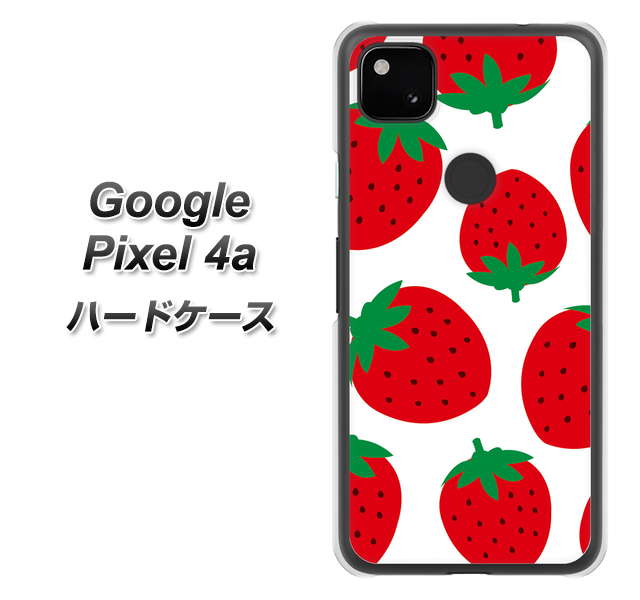 Google Pixel 4a SC818 大きいイチゴ模様レッド ハードケース 背面印刷