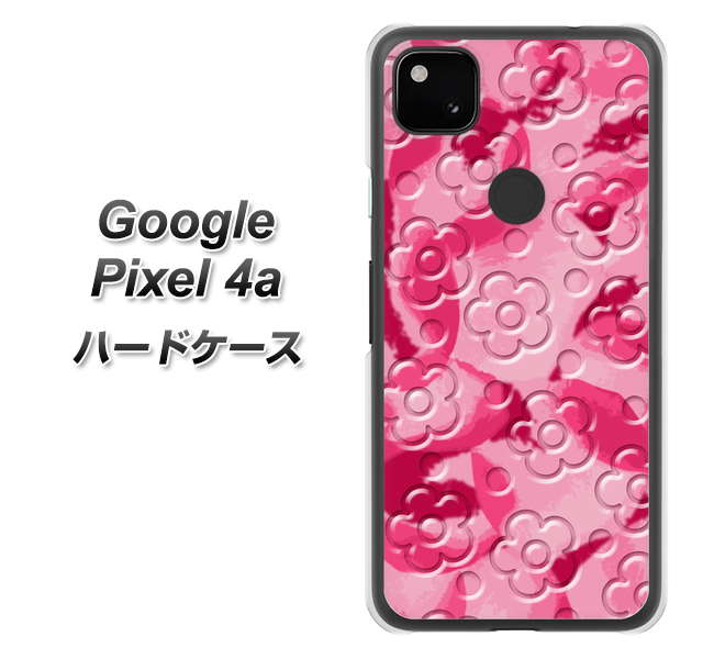 Google Pixel 4a SC847 フラワーヴェルニ花濃いピンク（ローズアンディアン） ハードケース 背面印刷