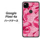 Google Pixel 4a SC847 フラワーヴェルニ花濃いピンク（ローズアンディアン） ハードケース 背面印刷