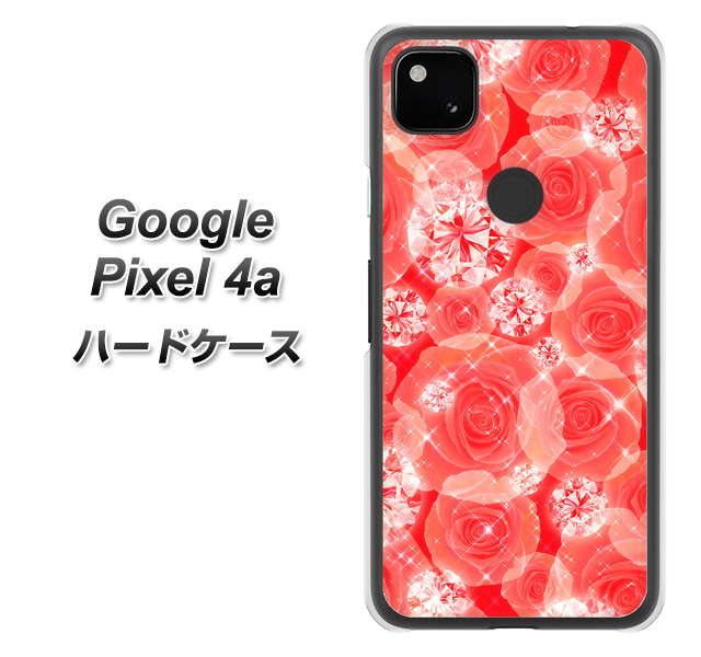 Google Pixel 4a VA816 ダイヤモンドとバラ ハードケース 背面印刷