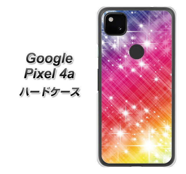 Google Pixel 4a VA872 レインボーフレーム ハードケース 背面印刷