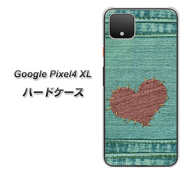 Google Pixel 4 XL 1142 デニムとハート ハードケース 背面印刷