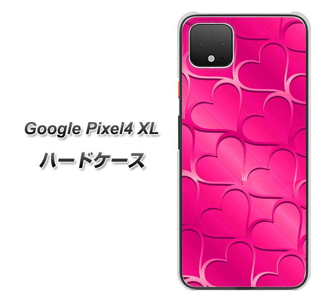 Google Pixel 4 XL 1347 かくれハート（ショッキングピンク） ハードケース 背面印刷