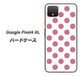 Google Pixel 4 XL 1357 シンプルビッグ薄ピンク白 ハードケース 背面印刷