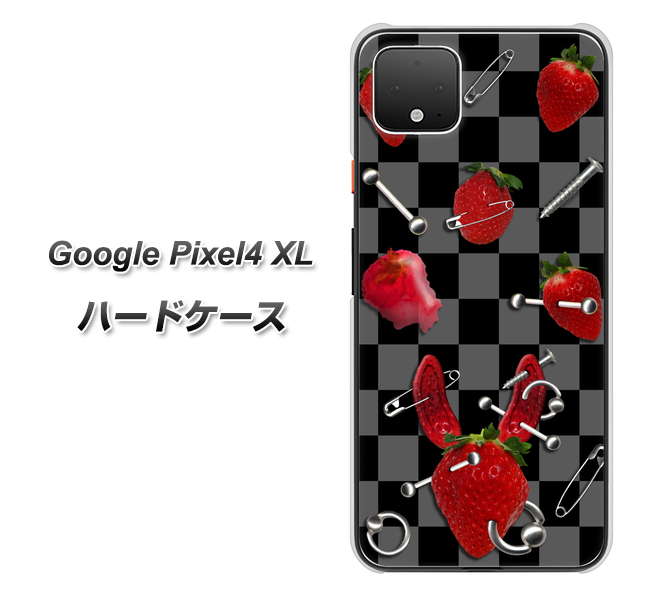 Google Pixel 4 XL AG833 苺パンク（黒） ハードケース 背面印刷