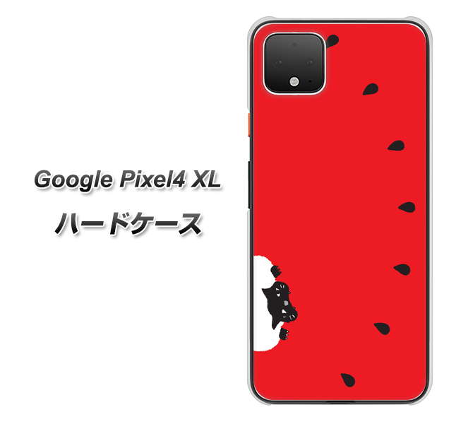 Google Pixel 4 XL IA812 すいかをかじるネコ ハードケース 背面印刷