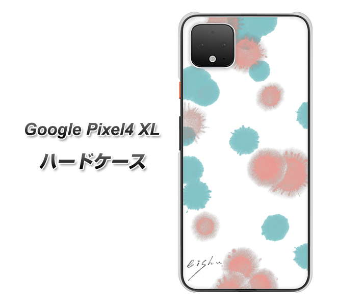 Google Pixel 4 XL OE834 滴 水色×ピンク ハードケース 背面印刷