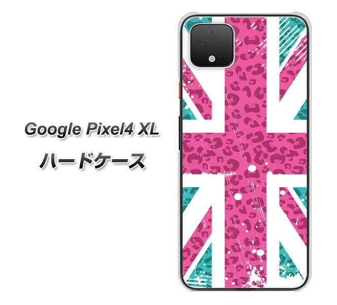 Google Pixel 4 XL SC807 ユニオンジャック ピンクヒョウ柄 ハードケース 背面印刷