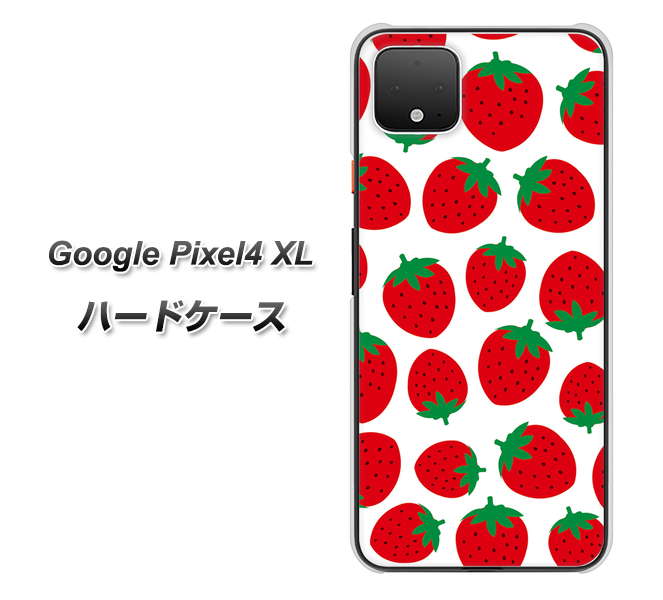 Google Pixel 4 XL SC811 小さいイチゴ模様 レッド ハードケース 背面印刷