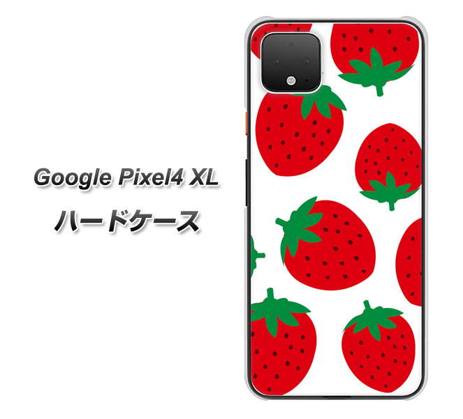 Google Pixel 4 XL SC818 大きいイチゴ模様レッド ハードケース 背面印刷