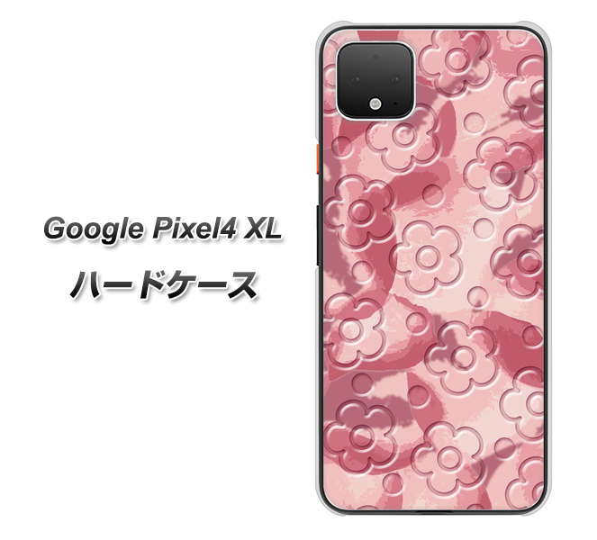 Google Pixel 4 XL SC846 フラワーヴェルニ花ピンク（ローズヴェルール） ハードケース 背面印刷