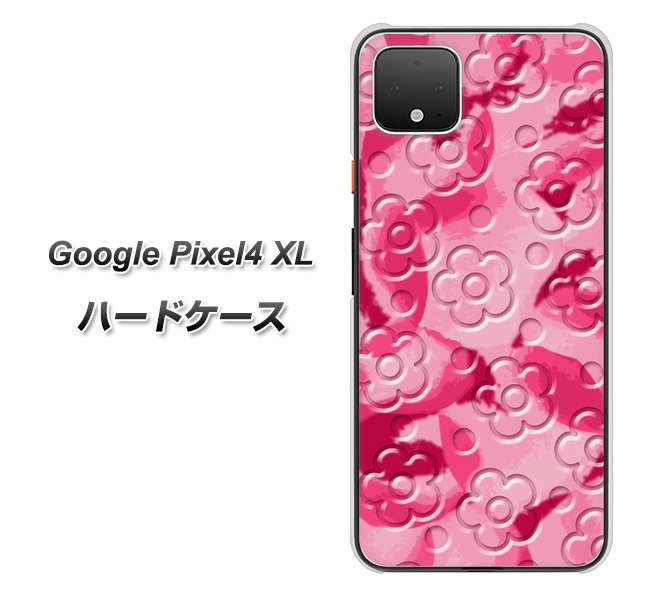 Google Pixel 4 XL SC847 フラワーヴェルニ花濃いピンク（ローズアンディアン） ハードケース 背面印刷