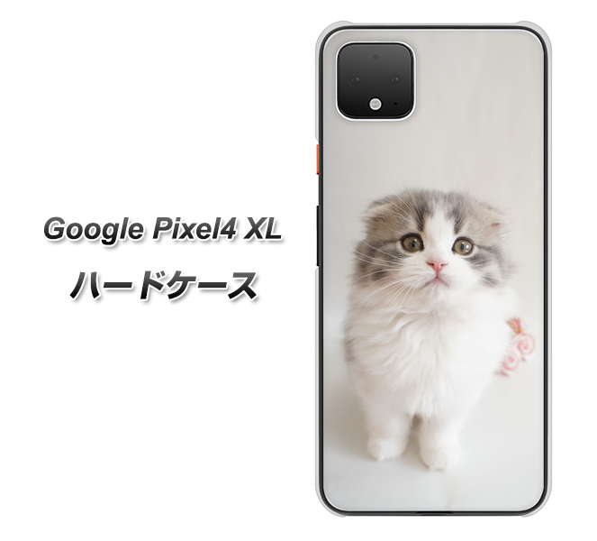 Google Pixel 4 XL VA803 まっていますネコ ハードケース 背面印刷