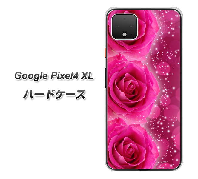 Google Pixel 4 XL VA815 3連のバラ ハードケース 背面印刷