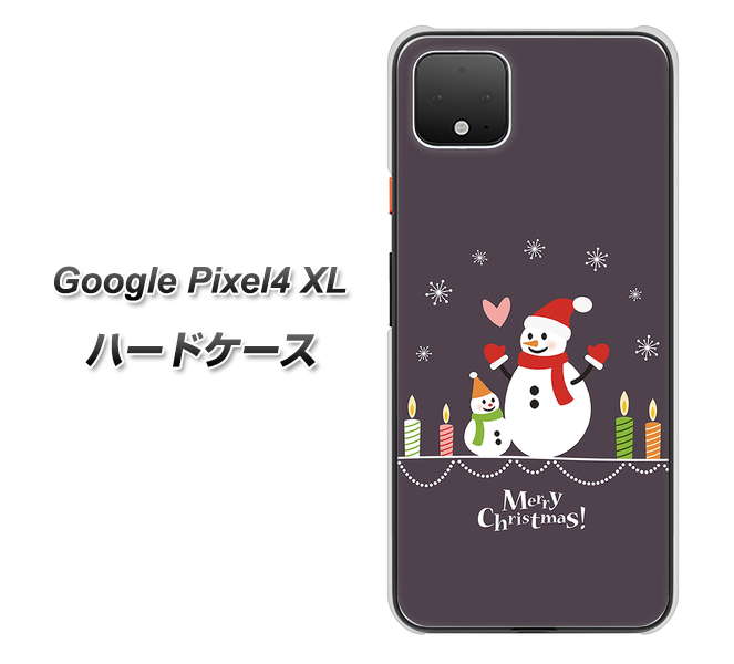 Google Pixel 4 XL XA809 雪だるまの親子 ハードケース 背面印刷