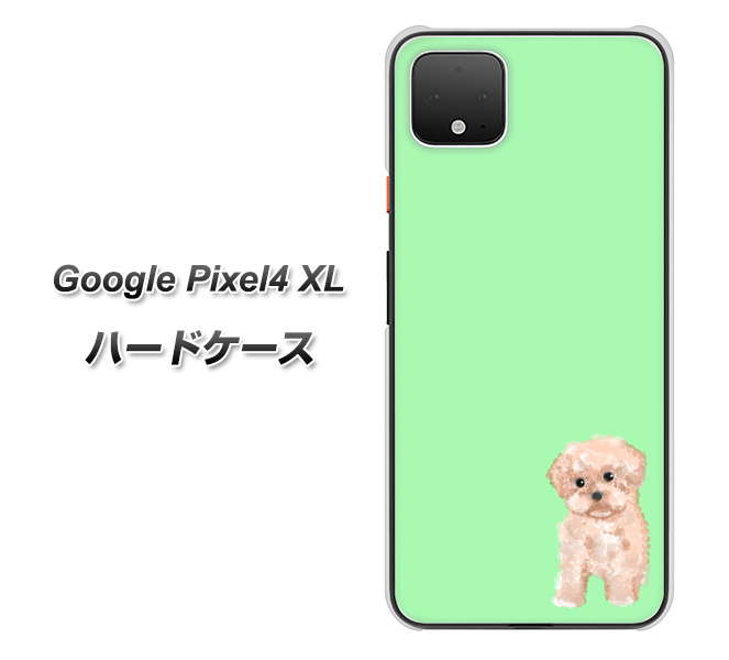Google Pixel 4 XL YJ063 トイプードルアプリコット（グリーン） ハードケース 背面印刷