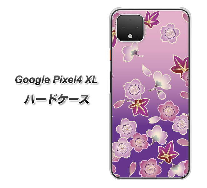 Google Pixel 4 XL YJ324 和柄 桜 もみじ ハードケース 背面印刷