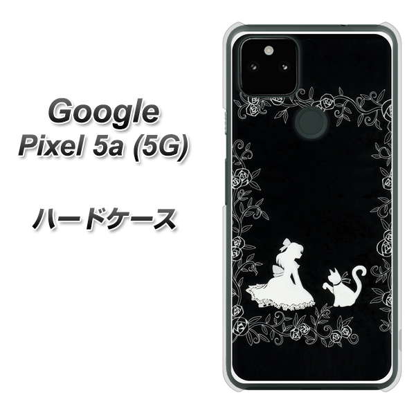 Google Pixel 5a (5G) 1097 お姫様とネコ（モノトーン） ハードケース 背面印刷