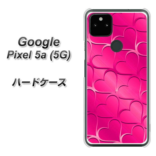 Google Pixel 5a (5G) 1347 かくれハート（ショッキングピンク） ハードケース 背面印刷