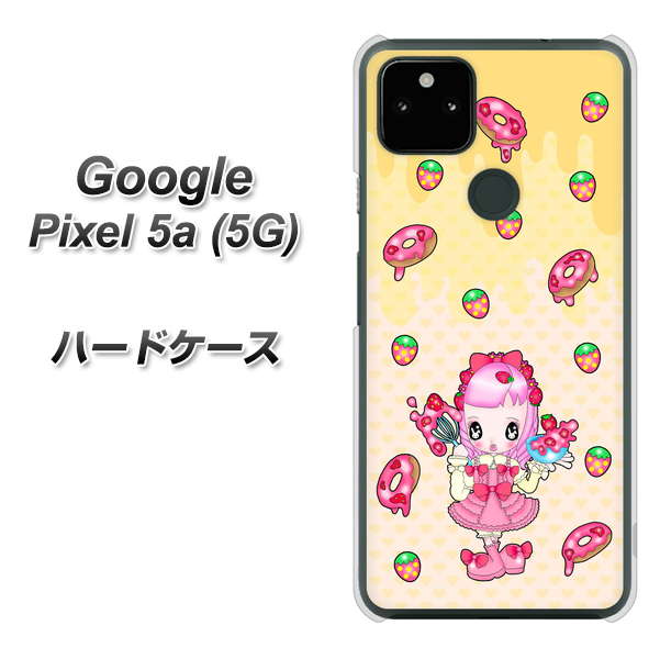 Google Pixel 5a (5G) AG815 ストロベリードーナツ（水玉黄） ハードケース 背面印刷