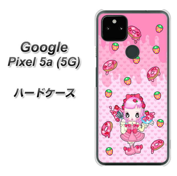 Google Pixel 5a (5G) AG816 ストロベリードーナツ（水玉ピンク） ハードケース 背面印刷