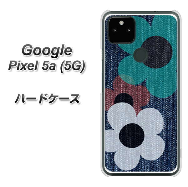 Google Pixel 5a (5G) EK869 ルーズフラワーinデニム風 ハードケース 背面印刷