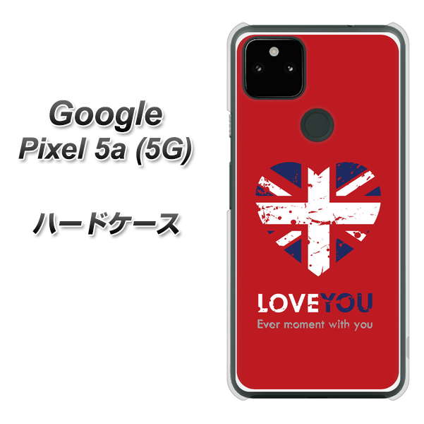 Google Pixel 5a (5G) SC804 ユニオンジャック ハートビンテージレッド ハードケース 背面印刷
