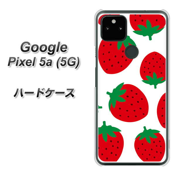 Google Pixel 5a (5G) SC818 大きいイチゴ模様レッド ハードケース 背面印刷
