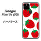 Google Pixel 5a (5G) SC818 大きいイチゴ模様レッド ハードケース 背面印刷