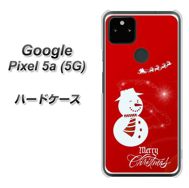 Google Pixel 5a (5G) XA802 ウインク雪だるま ハードケース 背面印刷