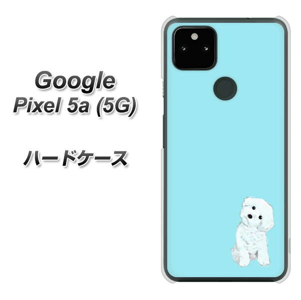 Google Pixel 5a (5G) YJ070 トイプードルホワイト（ブルー） ハードケース 背面印刷