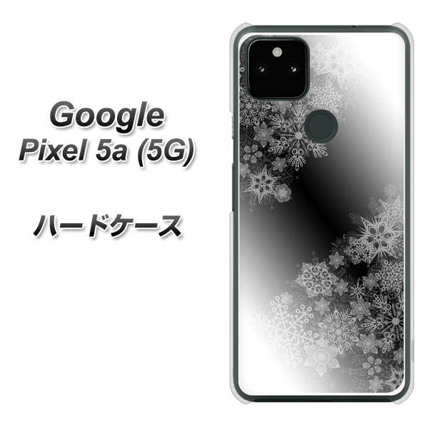 Google Pixel 5a (5G) YJ340 モノトーン 雪の結晶 ハードケース 背面印刷