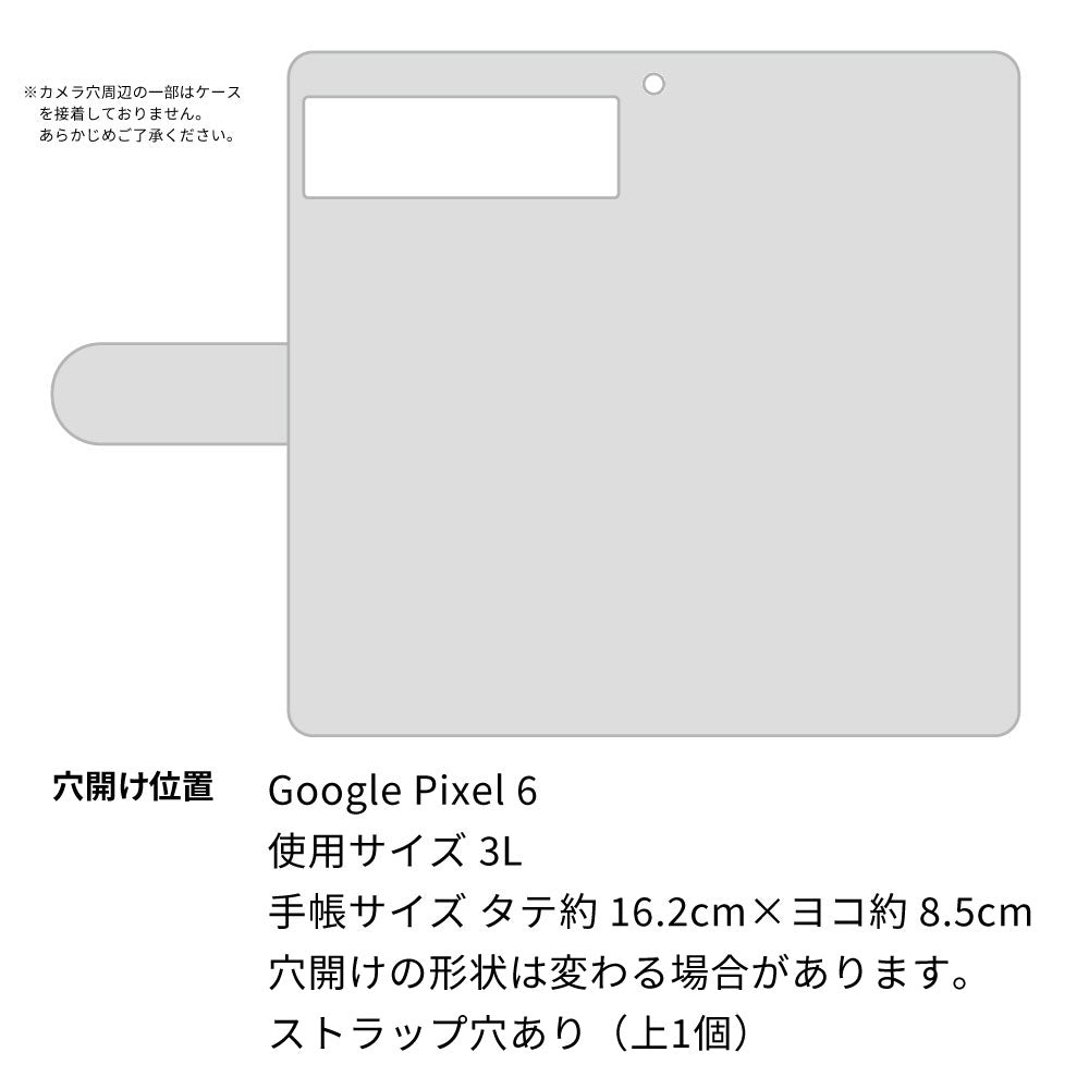 Google Pixel 6 高画質仕上げ プリント手帳型ケース(薄型スリム)【1082 海賊ドクロ】