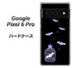 Google Pixel 6 Pro 高画質仕上げ 背面印刷 ハードケース【AG810 こうもりの王冠鳥かご（黒×紫）】