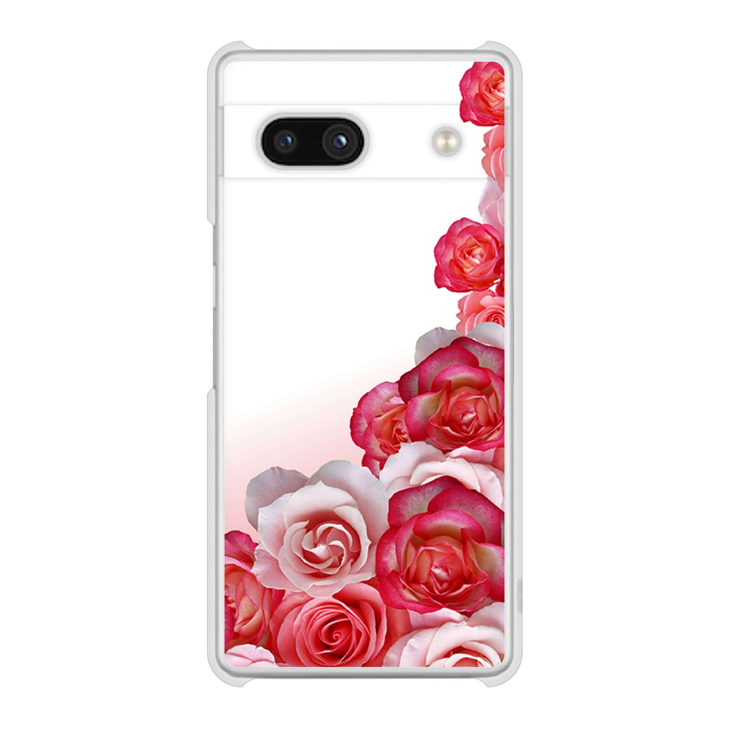 Google Pixel 7a 高画質仕上げ 背面印刷 ハードケースロマンチックなバラ
