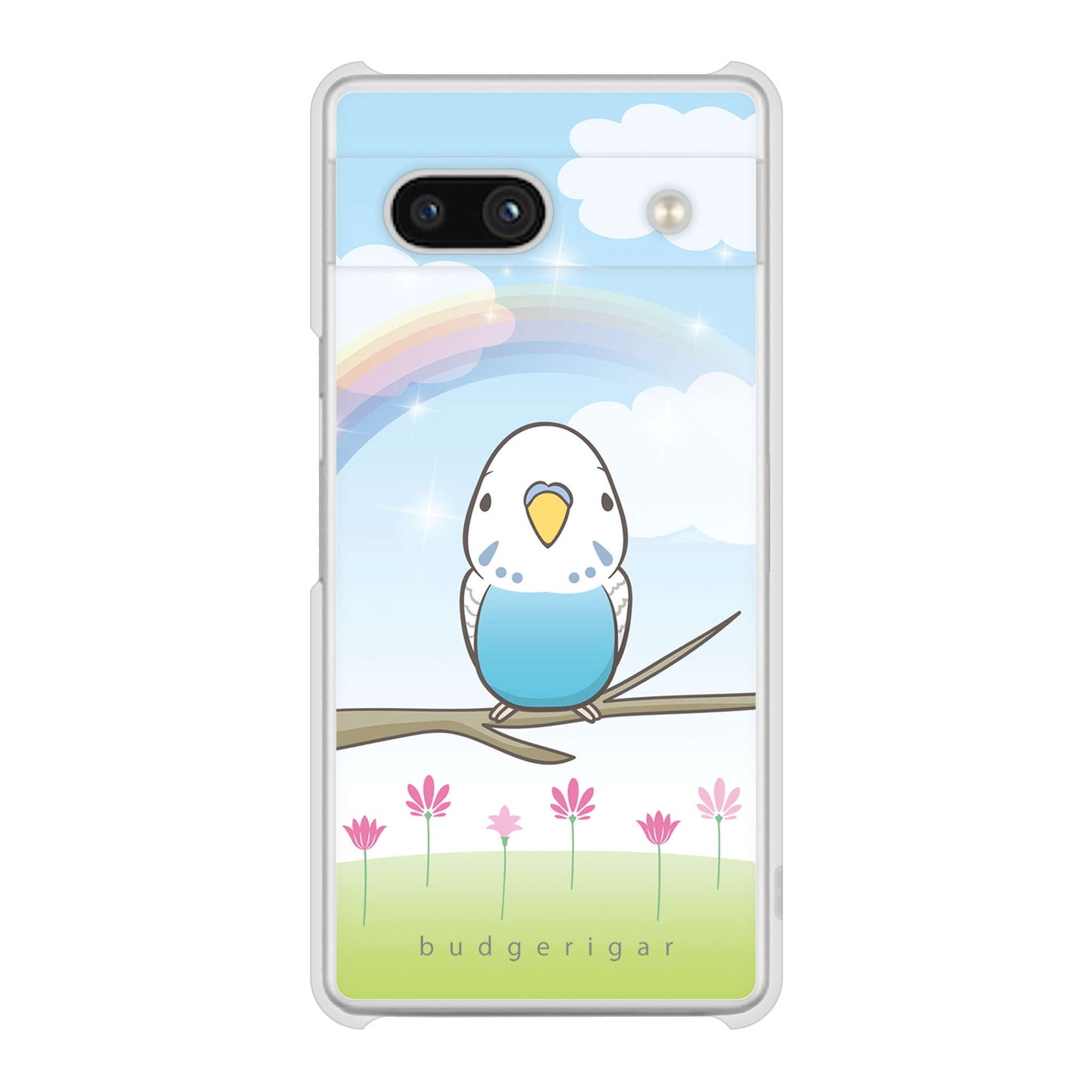 Google Pixel 7a 高画質仕上げ 背面印刷 ハードケースセキセイインコ
