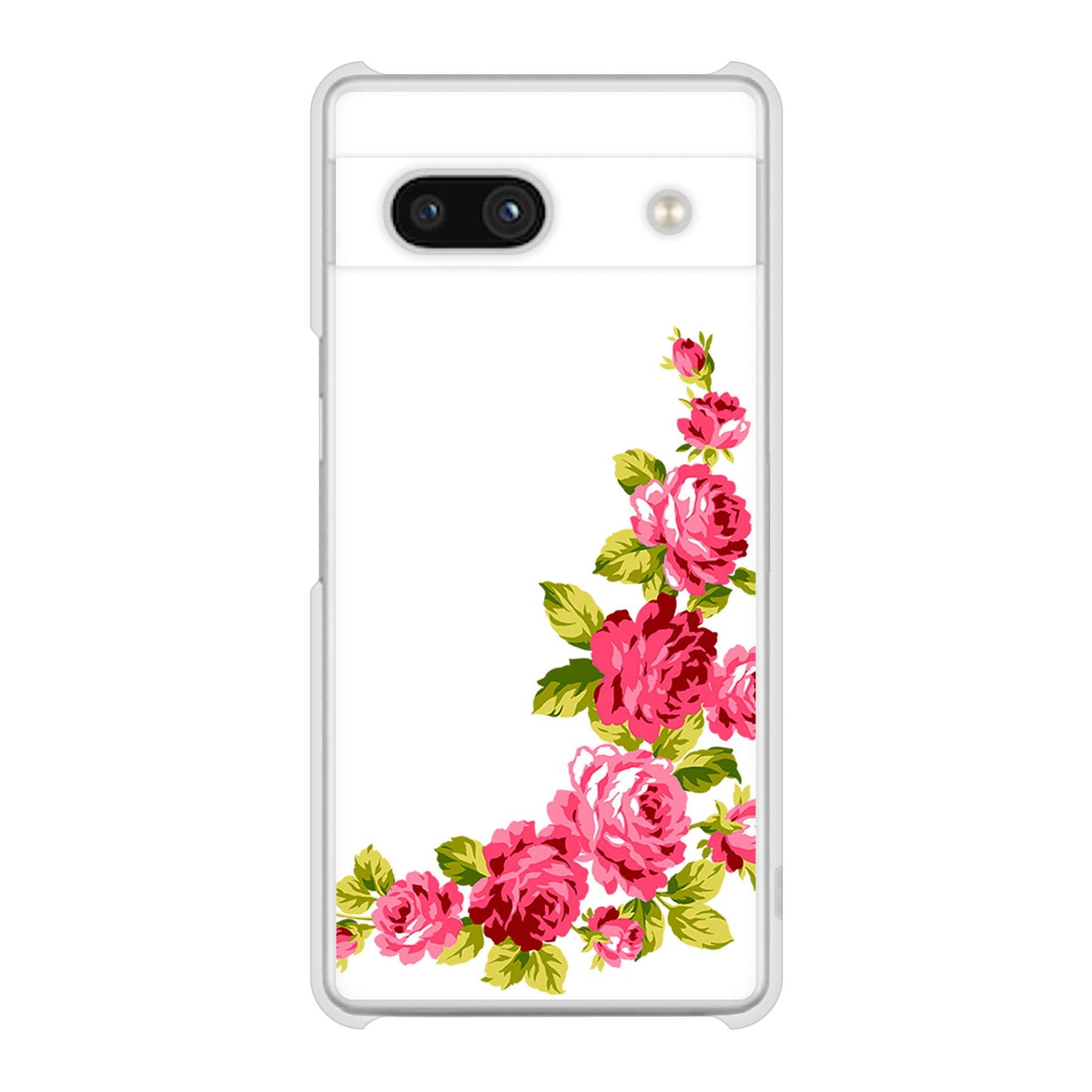 Google Pixel 7a 高画質仕上げ 背面印刷 ハードケースロマンチックなバラ