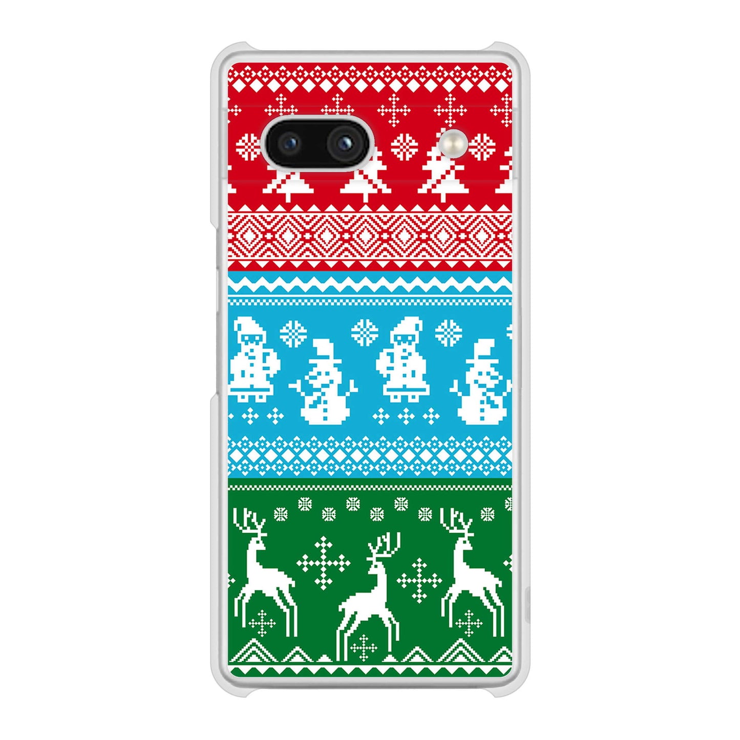 Google Pixel 7a 高画質仕上げ 背面印刷 ハードケースクリスマス