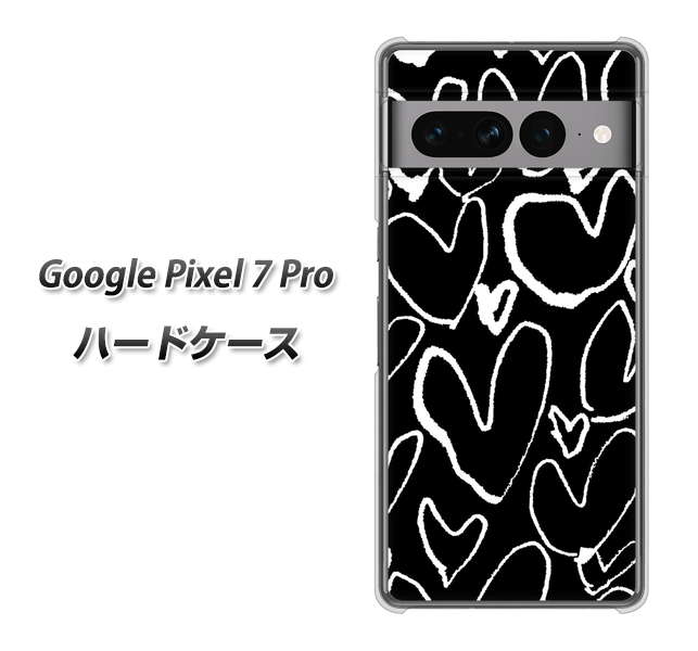Google Pixel 7 Pro 1124 ハート BK＆WH ハードケース 背面印刷