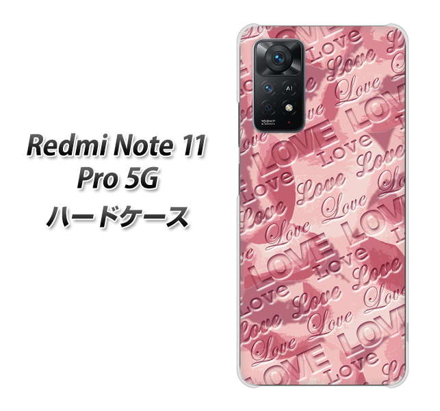 Redmi Note 11 Pro 5G SC844 フラワーヴェルニLOVE（ローズヴェルール） ハードケース 背面印刷