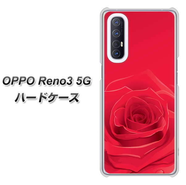 OPPO Reno3 5G SoftBank 395 赤いバラ ハードケース 背面印刷
