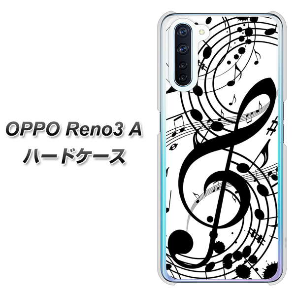 OPPO Reno3 A 260 あふれる音符 ハードケース 背面印刷
