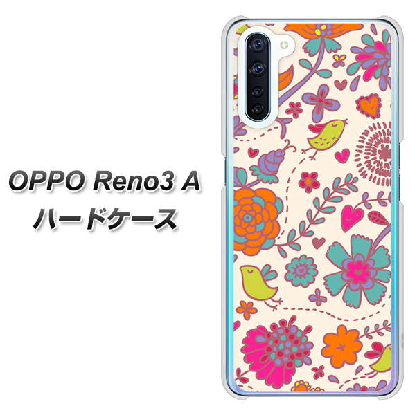 OPPO Reno3 A 323 小鳥と花 ハードケース 背面印刷