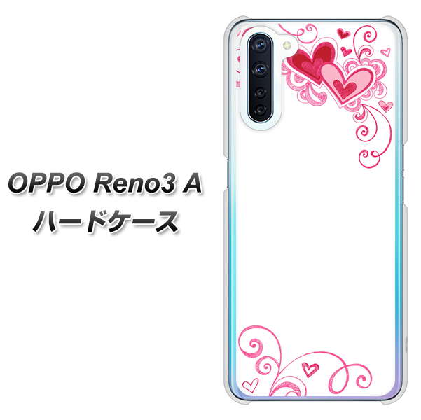 OPPO Reno3 A 365 ハートフレーム ハードケース 背面印刷