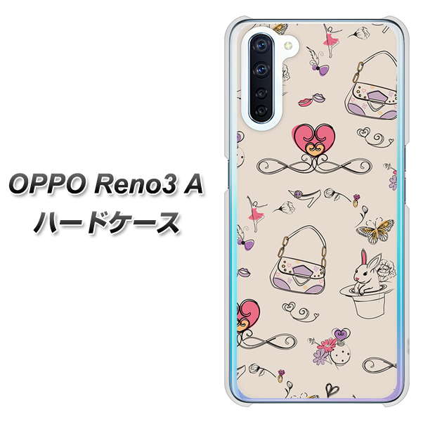 OPPO Reno3 A 705 うさぎとバッグ ハードケース 背面印刷