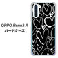 OPPO Reno3 A 1124 ハート BK＆WH ハードケース 背面印刷