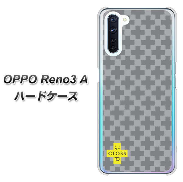OPPO Reno3 A IB900 クロスドット_グレー ハードケース 背面印刷