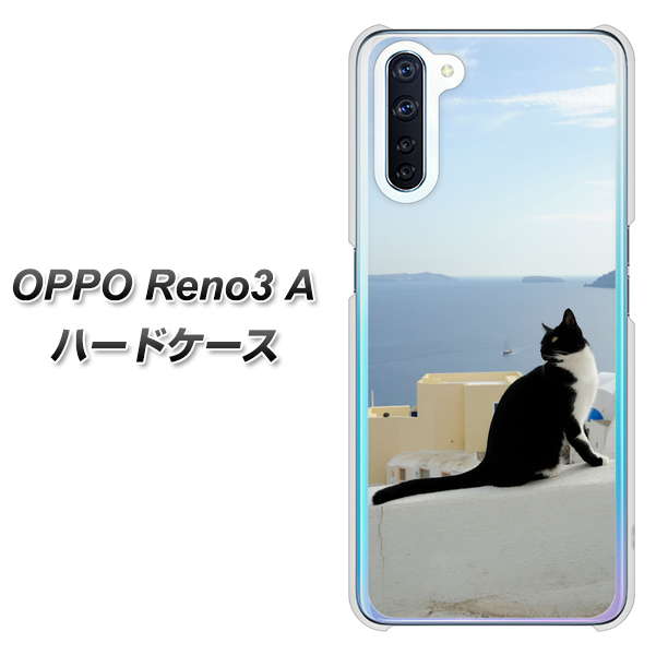 OPPO Reno3 A VA805 ネコと地中海 ハードケース 背面印刷