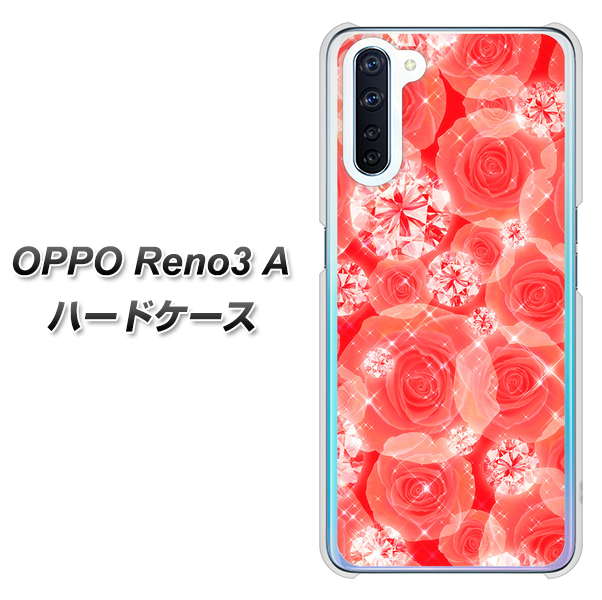 OPPO Reno3 A VA816 ダイヤモンドとバラ ハードケース 背面印刷